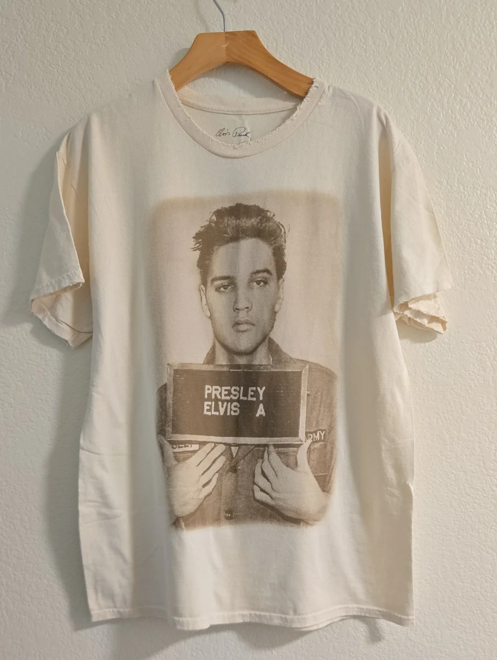 Elvis Presley 1960 Army Mugshot Graphic Tee